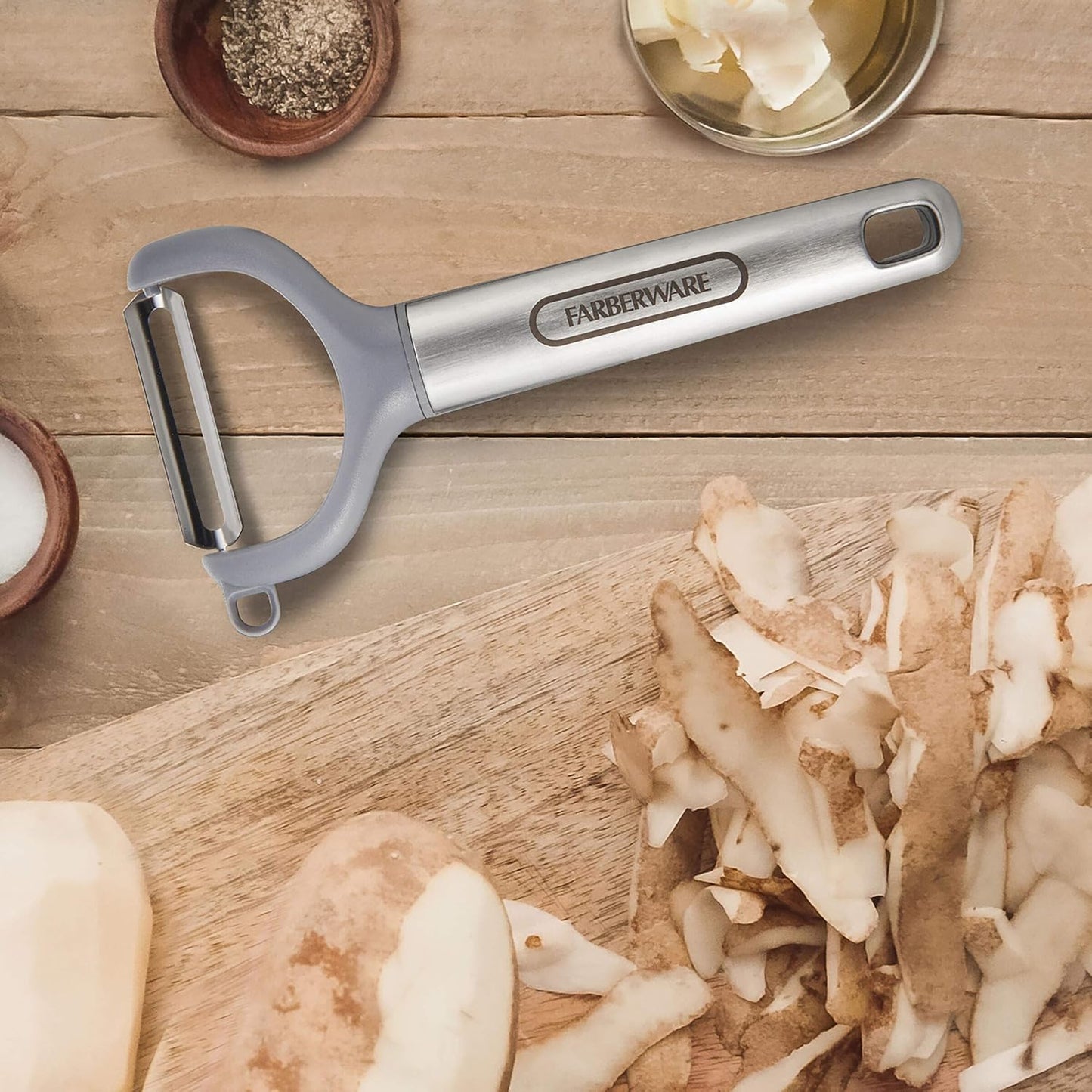 Farberware Professional Stainless Steel Soft Can Opener, 7.36-Inch, Gray