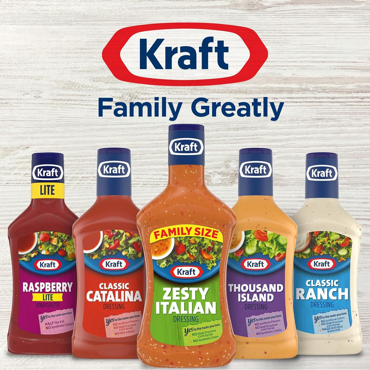 Kraft Zesty Italian Dressing Family Size, 24 fl oz Bottle