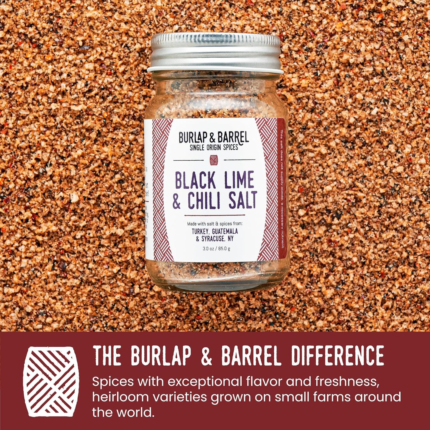 Burlap & Barrel Black Garlic Powder – Rich, Savory Flavor – Perfect for Roasted Proteins & Vegetables – Black Garlic Seasoning – As Seen On Shark Tank - 2.2oz Jar