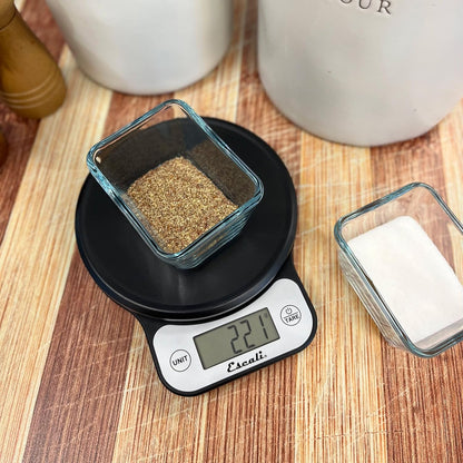 Escali Telero Digital Food Scale, High Precision Kitchen Scale for Cooking, Baking, Portion Control, Meal Prep, Weigh in Grams and Ounces, 11 lb Capacity, Blue (T136)
