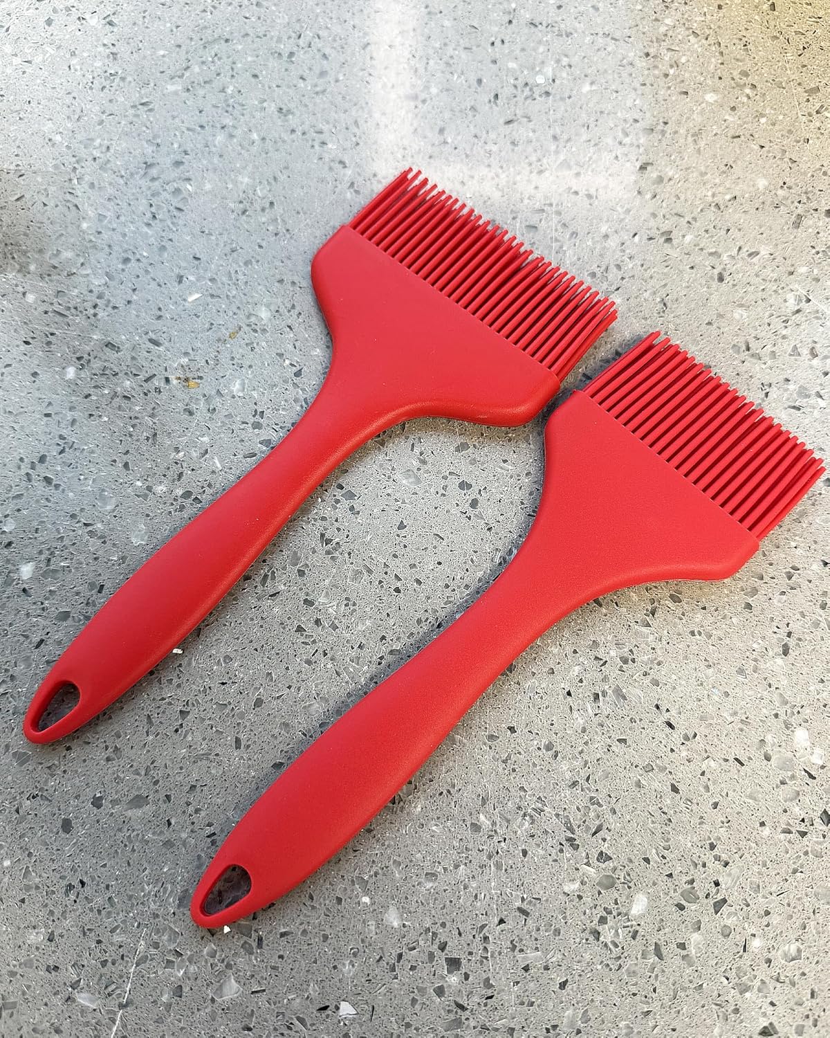 2Pcs Silicone Basting Pastry Brush - Heat Resistant Cooking Brushes Food Brush for Oil, Sauce, BBQ, Baking Outdoor Grill Dishwasher Safe – Green