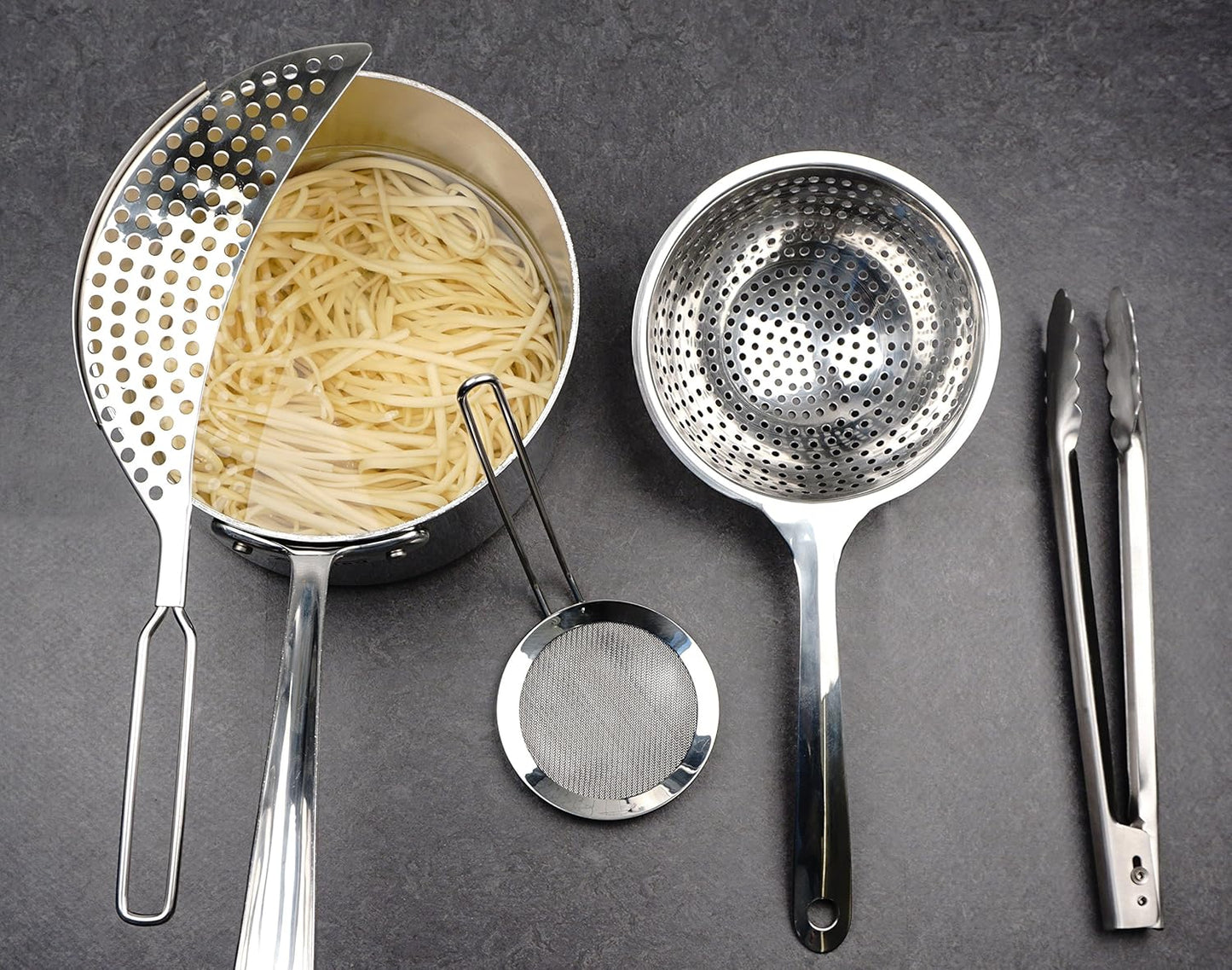 RSVP International Endurance Kitchen Collection Colander Strainer, Mini, Pierced Stainless Steel