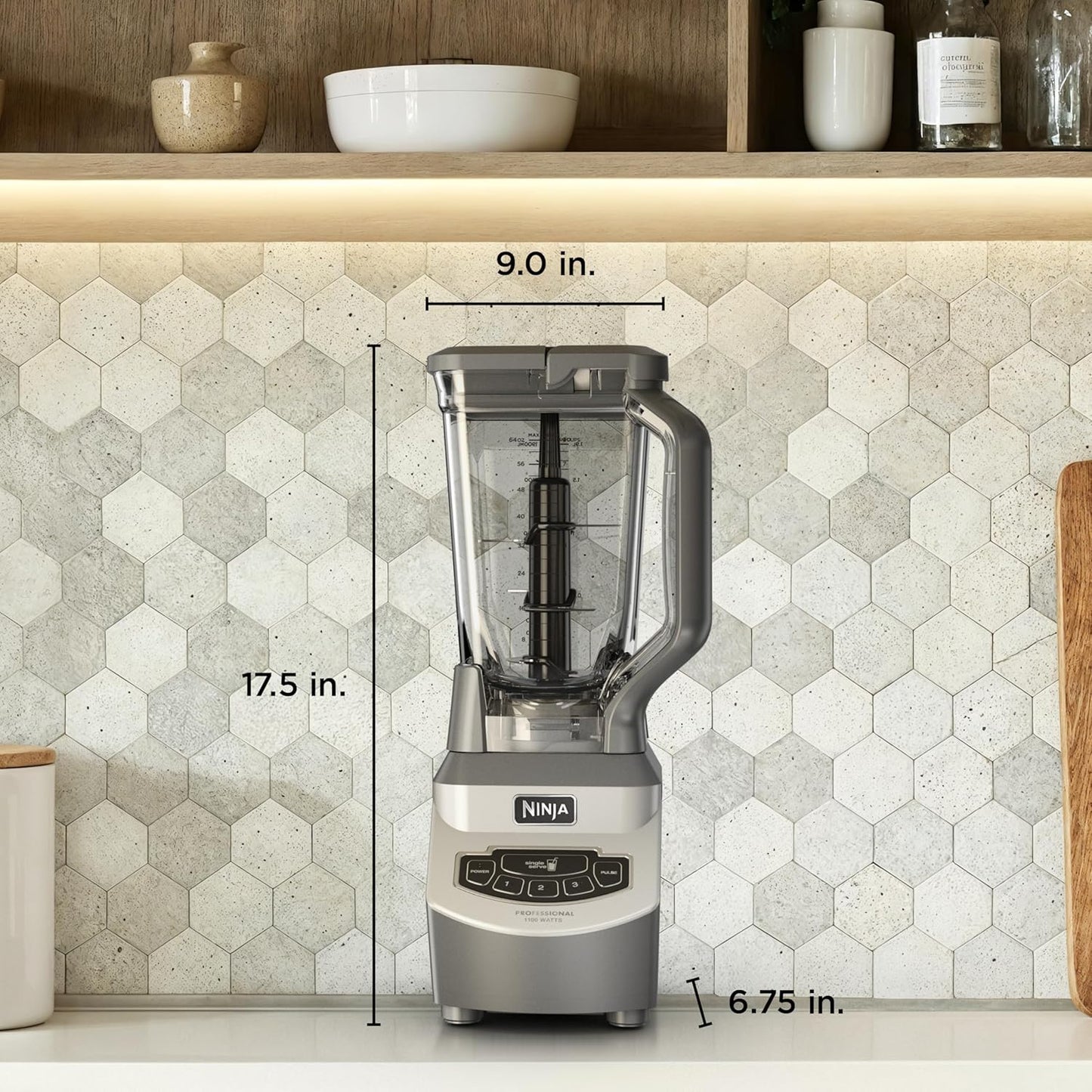 Ninja Kitchen System | All-in-One for Smoothies, Frozen Drinks, Veggie Chopper & More | With Full-Size Pitcher, 8 Cup Food Processor Bowl, (2) 18 oz. Cups, | 1200 Watt | Dark Grey | BR601AMZ