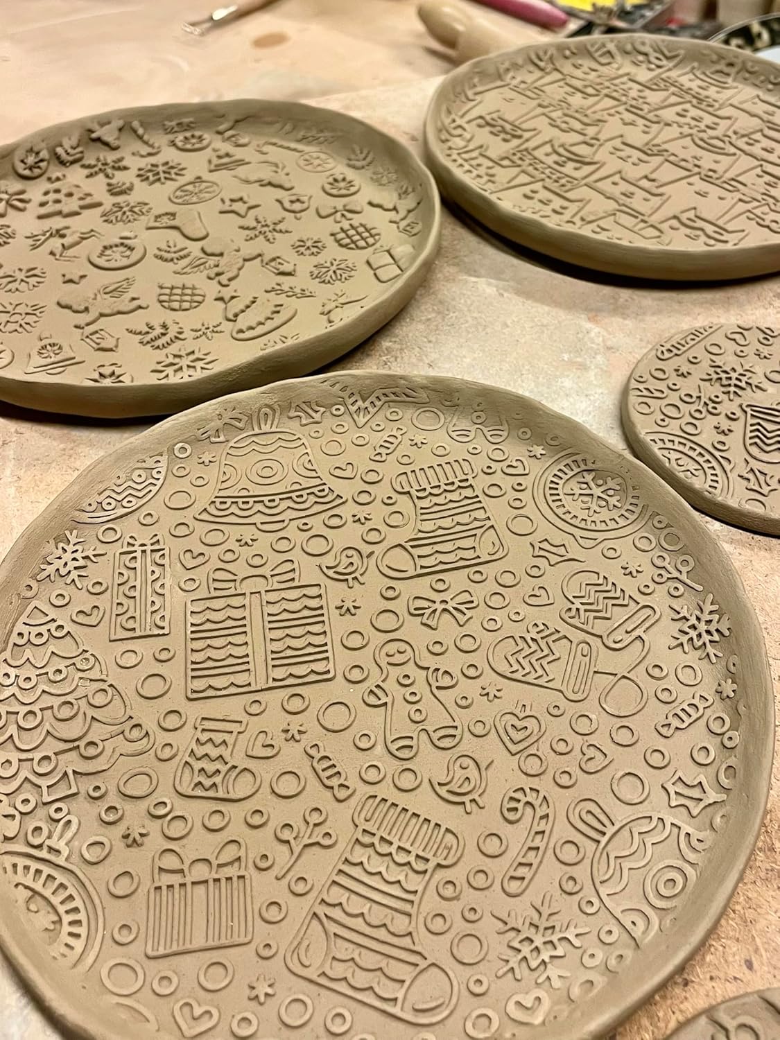 BEEHIVE Embossing Rolling Pin with Pattern. Laser Engraved Embossing Dough Roller for Homemade Cookies and Pottery by Algis Crafts