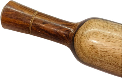 Natural Wooden Non-Stick Rolling Pin for Baking, 13 Inch Dough Roller with Handles for Pizza, Pie Crust, Cookies, Pasta, Pastry,Dumpling & Roti-Poori