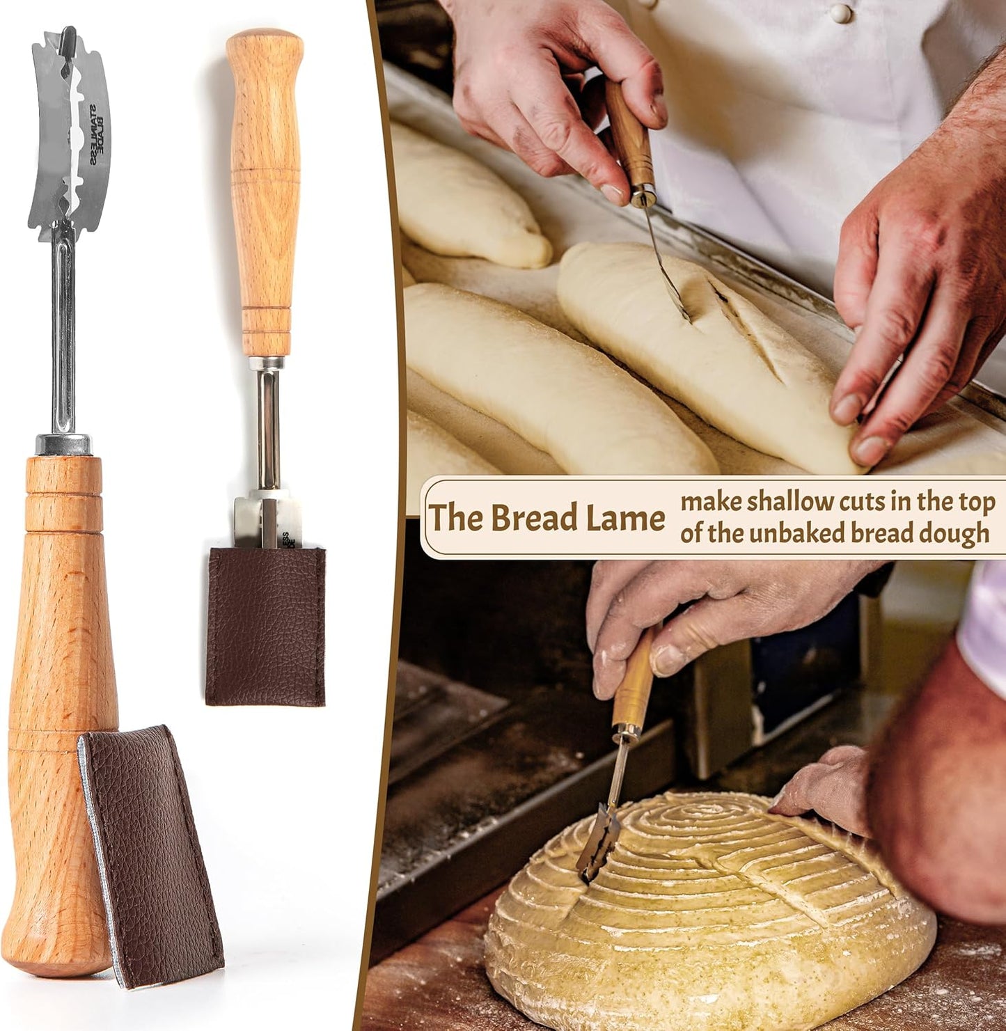 CRISS ELITE 11" Oval Banneton Proofing Basket Set of 2 - Sourdough Starter Kit with Bread Lame, Danish Whisk, Metal & Bowl Scrapers, Cleaning Brush - Professional Artisan Baker Gift Set
