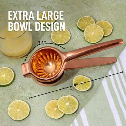 Lemon Squeezer Stainless Steel with Premium Quality Heavy Duty Solid Metal Squeezer Bowl - Large Manual Citrus Press Juicer and Lime Squeezer Stainless Steel - by Zulay Kitchen