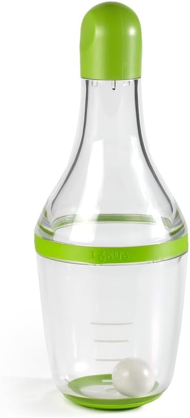 Salad Dressing Shaker, Red, 7.2 x 7.2 x 19.1 cm (0205700R14U150)