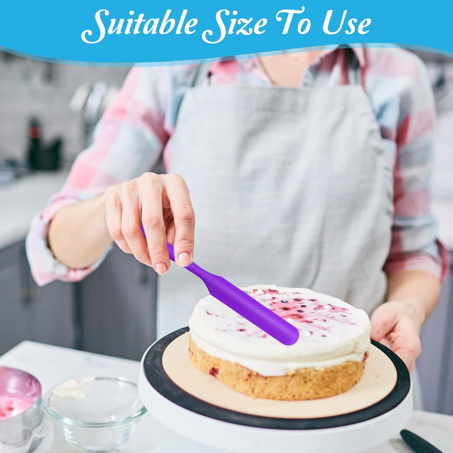 24 Pcs Silicone Jar Spatula Set Heat Resistant Silicone Jar Spatula Flexible Non Stick Jam Spatula with Long Handle Mixing Batter Scraper for Butter Cake Cream Icing Cooking Kitchen Baking