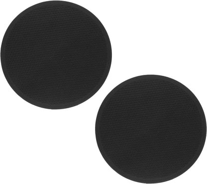 2pcs Silicone Trivet Mats 9.8" Dia Round Non-Slip Silicone Pot Holders for Hot Pots and Pans, Heat Resistant Hot Pads for Kitchen Hot Dishes Table Countertops, Black