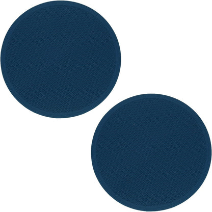 2pcs Silicone Trivet Mats 9.8" Dia Round Non-Slip Silicone Pot Holders for Hot Pots and Pans, Heat Resistant Hot Pads for Kitchen Hot Dishes Table Countertops, Black