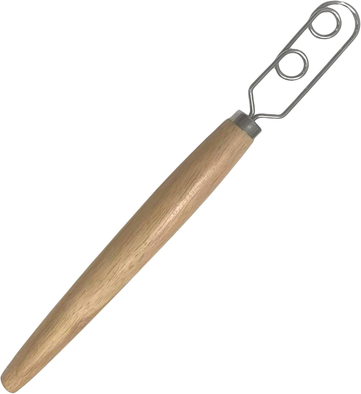 Jar Whisk | Stainless Steel with Wooden Handle | For Sourdough Starter, Peanut Butter, Almond Butter, Cashew Butter, Protein Shakes, Tahini, Yogurt, Sauces, Jams and Jellies, Honey and Pancake Batter