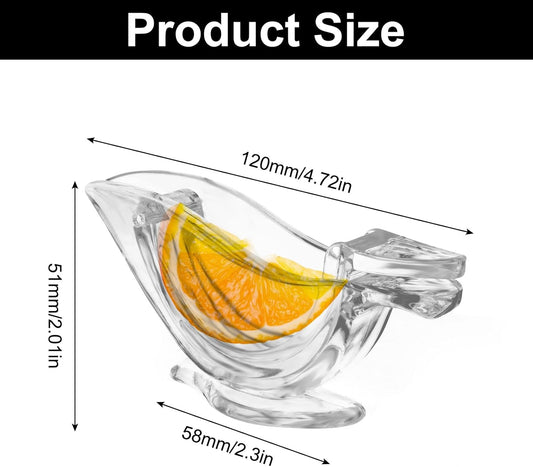 2Pcs Manual Lemon Slice Squeezer Lemon Juicer | Plastic, Portable, Bird Shape Hand Squeezer, For Orange Lime Pomegranate