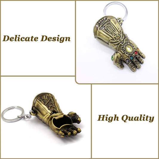 2-Pack Hammer Keychain Bottle Opener and Glove Keychain Bottle Opener, Beer Gifts Bottle Opener for Men, Husband, Dad, Grandpa, Boyfriend