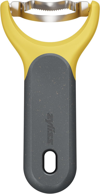 Corn Stripper – Extra Sharp Corn on the Cob Stripper Tool & Kernel Remover with Stainless Steel Serrated Blade – Ergonomic Handle – Dishwasher Safe – Yellow/Black