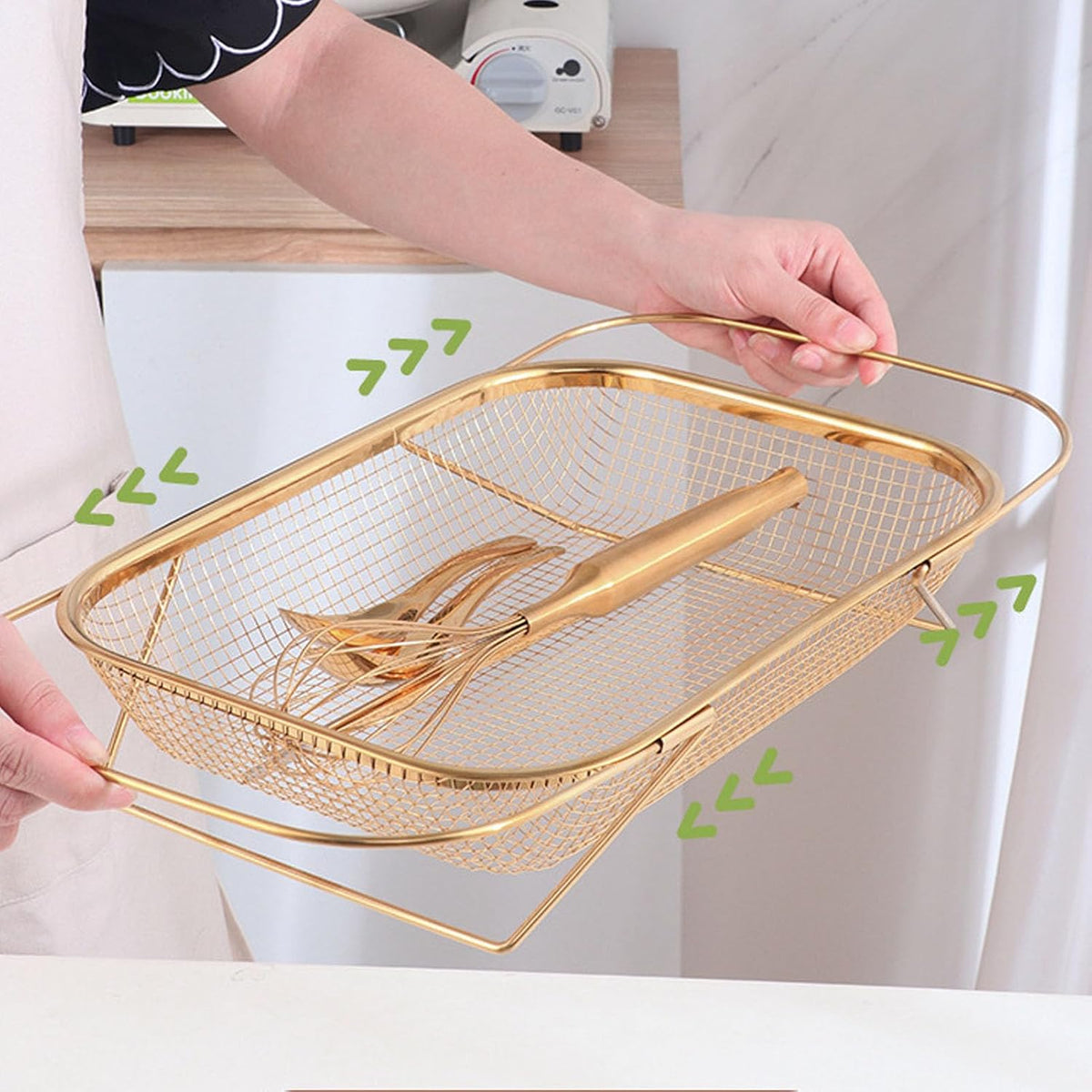 Expandable Stainless Steel Colander, Over The Sink Colander with Fine Mesh Basket Kitchen Strainer for Strain Drain Rinse Vegetables Fruits Dishes (Silver)
