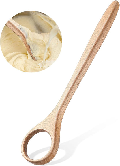 12 Inch Wooden Danish Dough Whisk Sourdough Whisk Dough Mixer Bread Whisking Tool for Mixing Sourdough Bread Baking Supplies for Pastries, Egg, Pizza(1 Pcs)