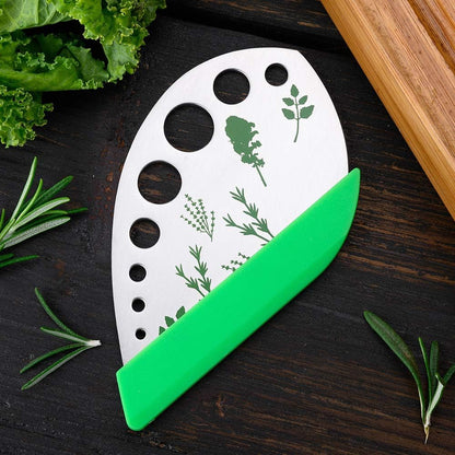 Herb Stripper Scissors Stainless Steel Leaf Remover | Herbs Cutter, Stripping Tool, Vegetable Kitchen Gadget, Protective Holder