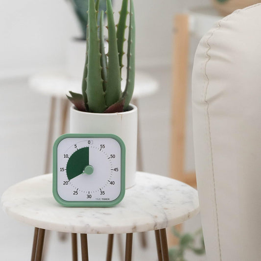 Home MOD – 60-Minute Visual Timer, Home Edition, Silent Operation, for Homeschool Supplies, Study, Office & Meetings (Fern Green)