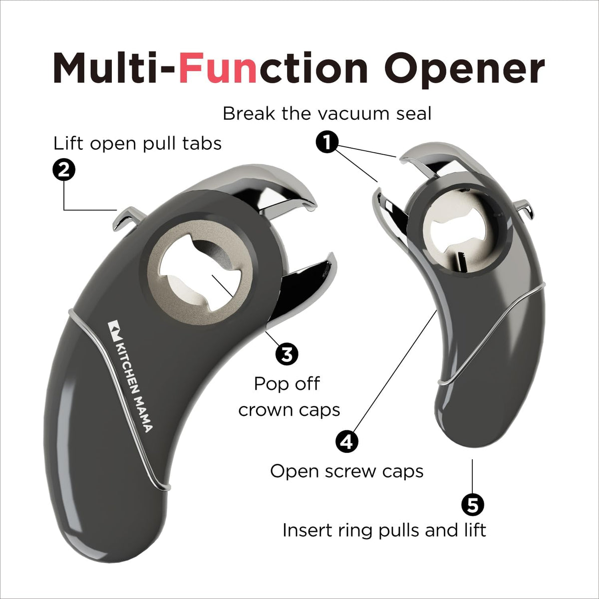 Epic One Multifunction Opener, Red