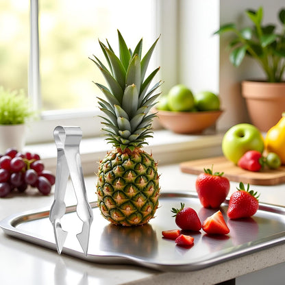 Stainless Steel Multi-Functional Fruit and Vegetable Stem Remover Clip, 2024 New Metal Pineapple Seed Remover Clip- Strawberry Huller Stem Remover,Fruit and Vegetable Tools,Strawberry Huller