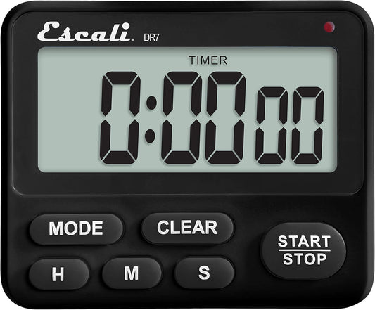 Extra Loud Display Digital Kitchen Timer with Clock Mode, Recall Timer Magnetic Back