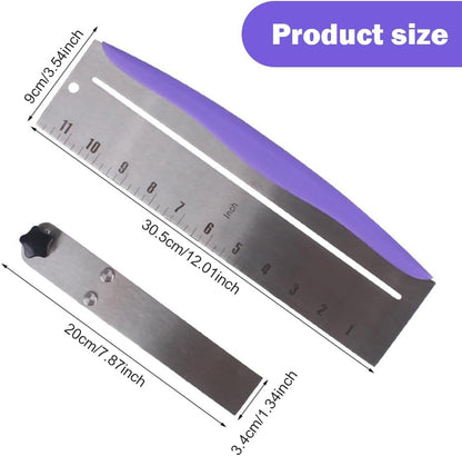 12 Inch Stainless Steel Cake Scraper, Cake Scraper Smoother Leveler | Icing Spatula, cake leveler adjustable Kitchen Spatula for Mousse, Cheese, Cream Cake
