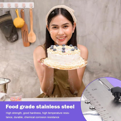 12 Inch Stainless Steel Cake Scraper, Cake Scraper Smoother Leveler | Icing Spatula, cake leveler adjustable Kitchen Spatula for Mousse, Cheese, Cream Cake