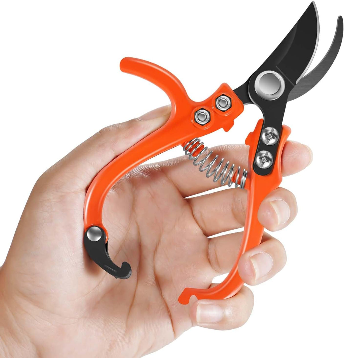 6.7" Lightweight Pruning Scissors, Garden Snips with Straight Stainless Steel Blades and Needle Point Tip, Gardening Trimmers for Flower stems, Herbs, Small Plants, Buds