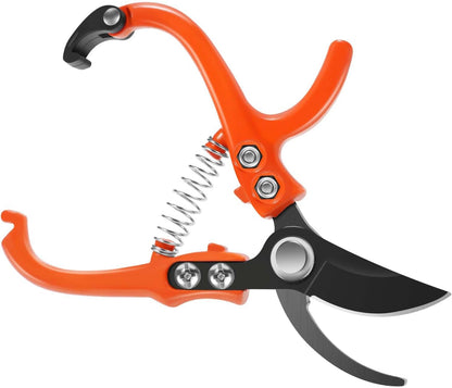 6.7" Lightweight Pruning Scissors, Garden Snips with Straight Stainless Steel Blades and Needle Point Tip, Gardening Trimmers for Flower stems, Herbs, Small Plants, Buds