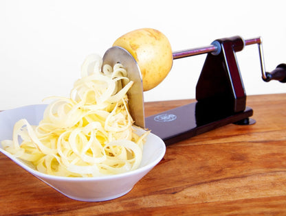 4-Blade Zucchini Spiralizer Noodle Maker with 3 Blades and 1 Built-In | Spiralizer for Veggie Noodles for Use with Zucchini, Carrots, Beets, or Any Hard Vegetable or Fruit
