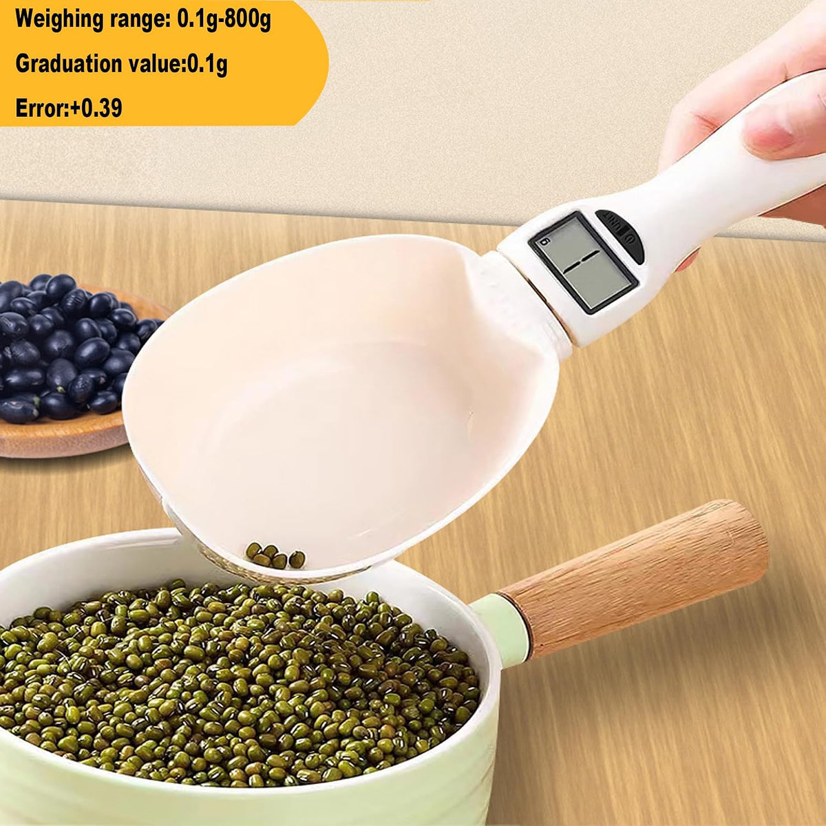 2026 New Digital Measuring Spoon, Digital Food Measuring Scoop Scale - Electronic Kitchen Measuring Spoon Scale for Cooking Baking - Smart Adjustable Measure Cup for Home Cooks Bakers Chefs Pet Owners