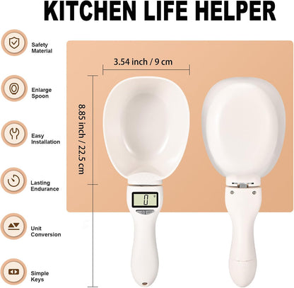 2026 New Digital Measuring Spoon, Digital Food Measuring Scoop Scale - Electronic Kitchen Measuring Spoon Scale for Cooking Baking - Smart Adjustable Measure Cup for Home Cooks Bakers Chefs Pet Owners