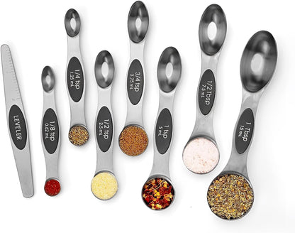 Magnetic Measuring Spoons Set of 8-Multicolor