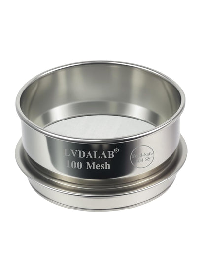 4" (10cm) Full 304 Stainless Steel Lab Sieve, 30 Mesh (0.6mm) Sifter