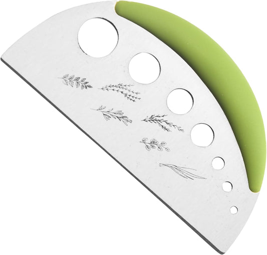 Herb Stripper and Herb Cutter 2 in 1,Herb Stripping Tool Herb Chopper Cilantro Chopper Best Kitchen Gadgets Presents for RV Owners Campers Chefs and Cooking Lovers,1PCS,Green,Stainless Steel