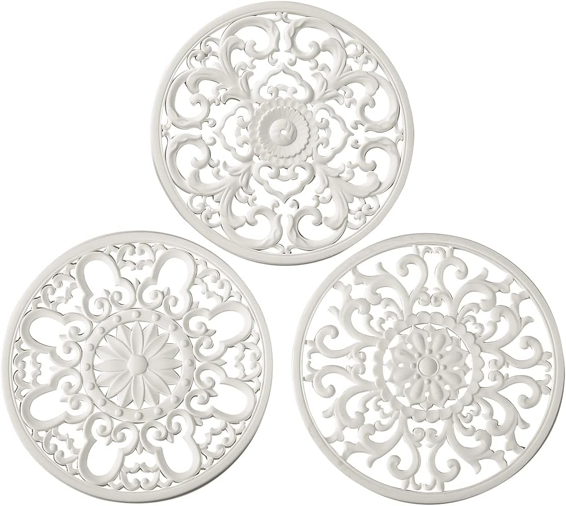 Extra Thick Silicone Trivet Mat for Hot Dishes, Hot Pots and Pans, Pot Holder, Hot Pad to Protect Your Table and Countertop, Kitchen Decor and Accessories,Black,Set of 3