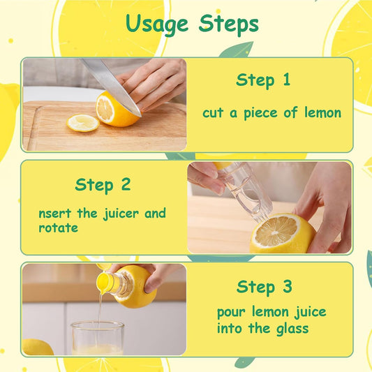 2Pcs Mini Lemon Squeezer, Compact Handheld Lemon Juicer with Lid & Built In Filter Screen, Small Manual Juicer for Lemon, Lime & Cocktails (Green+Yellow)