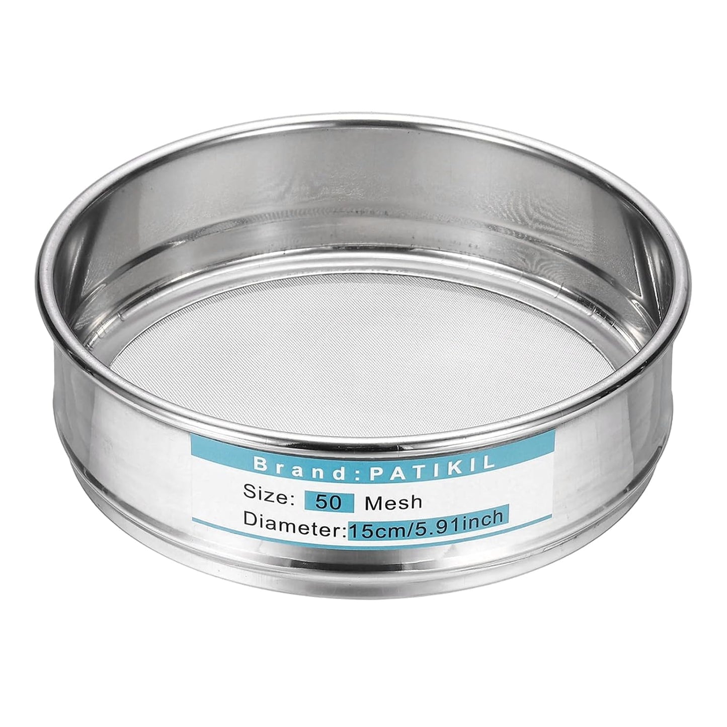 220 Mesh(0.0385mm) Lab Sieve, 5.9"(15cm) Diameter Sifting Screen 304 Stainless Steel Wire Cloth Fine Mesh Sieve for Industrial Laboratory Home Soil Sifter Dry Sift Screens Hash - Colors B