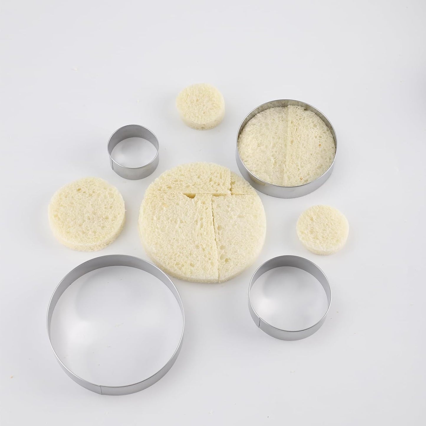 Round Cookie Cutter Set Large - 5 Inch, 4 Inch, 3 Inch, 2 Inch - Geometric Cookie Cutters Shapes Molds - Stainless Steel Homemade Round Biscuit Treats Cutter…