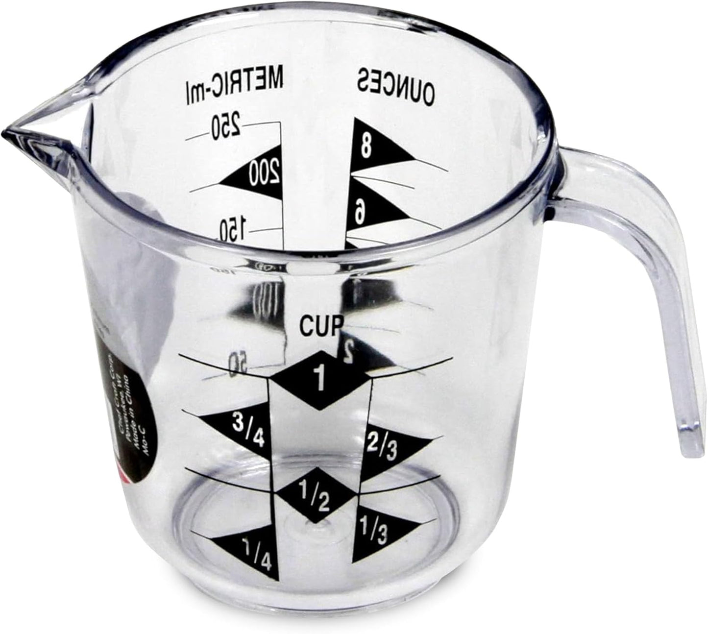 Chef Craft Select Plastic Measuring Cup, 4 Cup, Clear