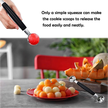 4 Pack Double Ended Headed Fruit Icecream Ball Spoon Melon Baller