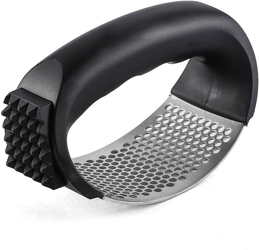 Garlic Press Rocker, Stainless Steel Garlic Press Rocker, Portable Kitchen Essential, Ergonomic Handle Design, Easy Mincing Crusher, Dishwasher Safe Fresh Garlic Tool