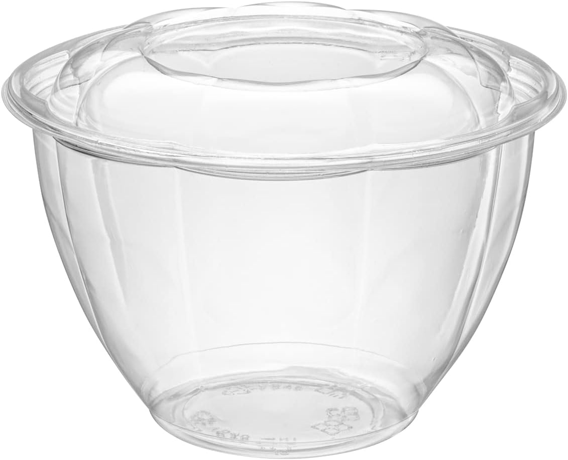 [18 oz. - 50 Count Clear Plastic Salad Bowls with Lids, Disposable Salad Containers - Perfect for Takeout, Salads, and Meal Prep (Formerly Comfy Package)