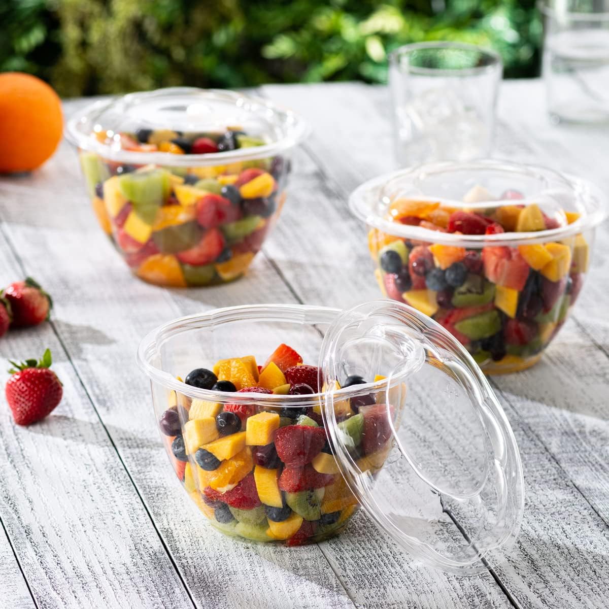 [18 oz. - 50 Count Clear Plastic Salad Bowls with Lids, Disposable Salad Containers - Perfect for Takeout, Salads, and Meal Prep (Formerly Comfy Package)