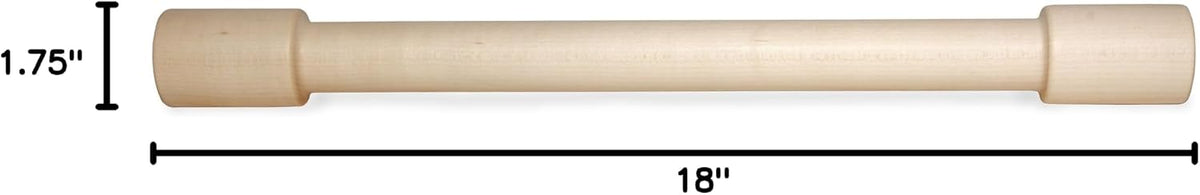 Lovely Maple Wood Rolling Pin, 18-inches by 1-3/4-inches by 1/4-inches, Off-White