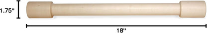 Lovely Maple Wood Rolling Pin, 18-inches by 1-3/4-inches by 1/4-inches, Off-White