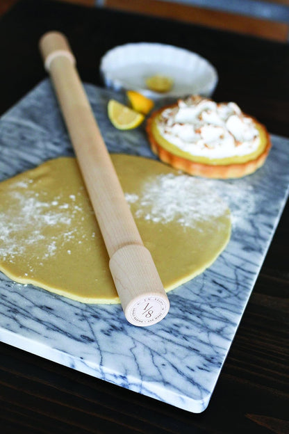 Lovely Maple Wood Rolling Pin, 18-inches by 1-3/4-inches by 1/4-inches, Off-White
