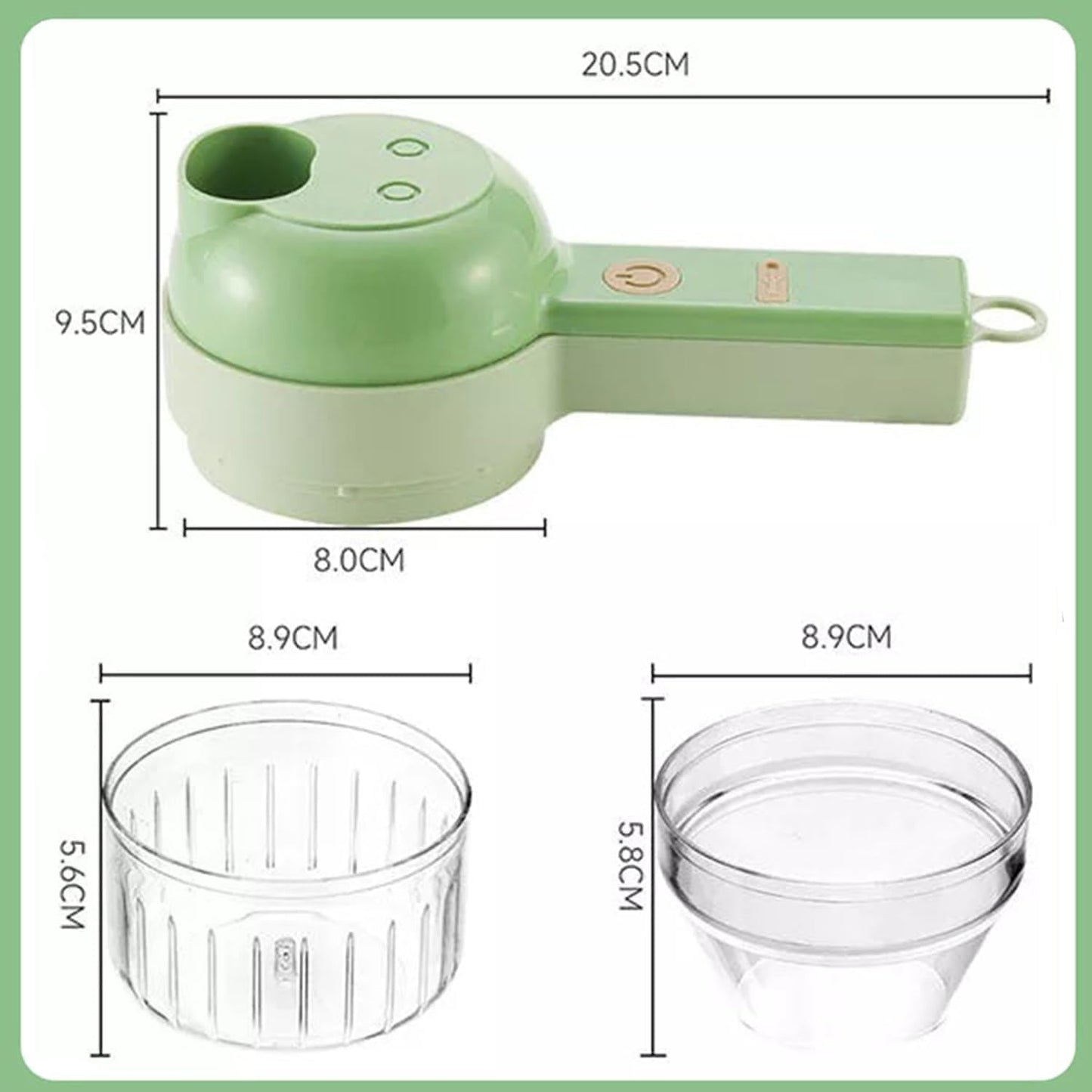 4 in 1 Multi-Functional Portable Electric Vegetable Cutter Set, Wireless Vegetable Processor for Garlic, Peppers, Onions, Celery, Ginger, Meat, With Brush, Comes with Egg & Cream Beater.