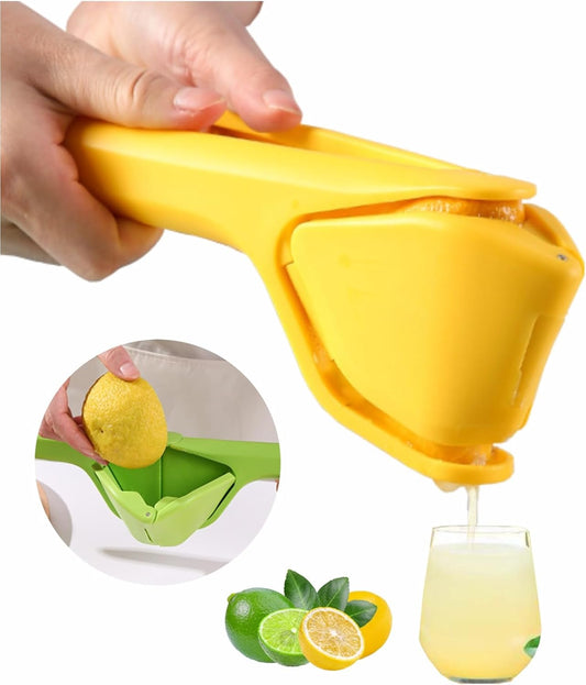 Lemon Squeezer, Effective at Squeezing Out Juice, Citrus Juicer | Easy-to-Use, Very Sturdy Lemon Juicer, Fold-Flat Easy-to-Place, Easy-to-Clean Citrus Squeezer to Squeeze Lemon, Lime, Orange